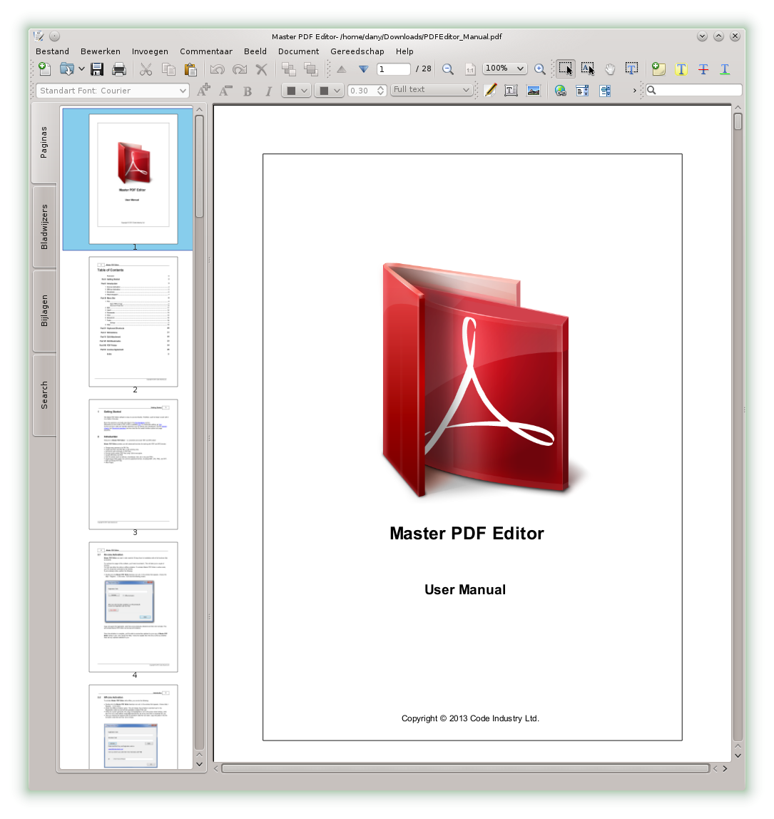 master pdf editor linux install