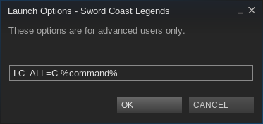 Sword Coast Legends Launch Options