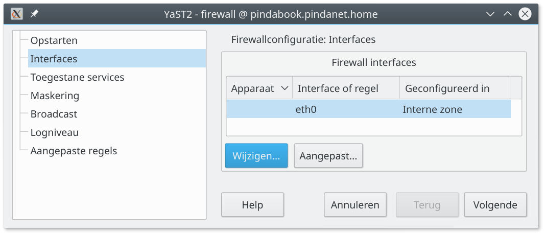 Firewall openen voor LAN netwerkverkeer