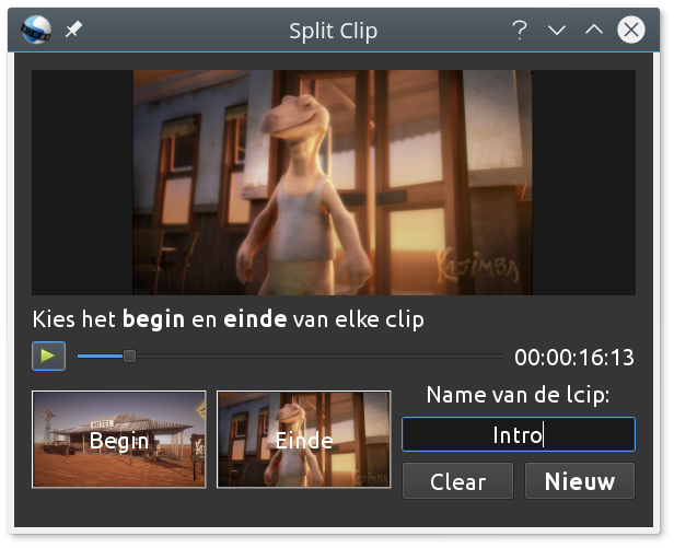 OpenShot Clip splitsen