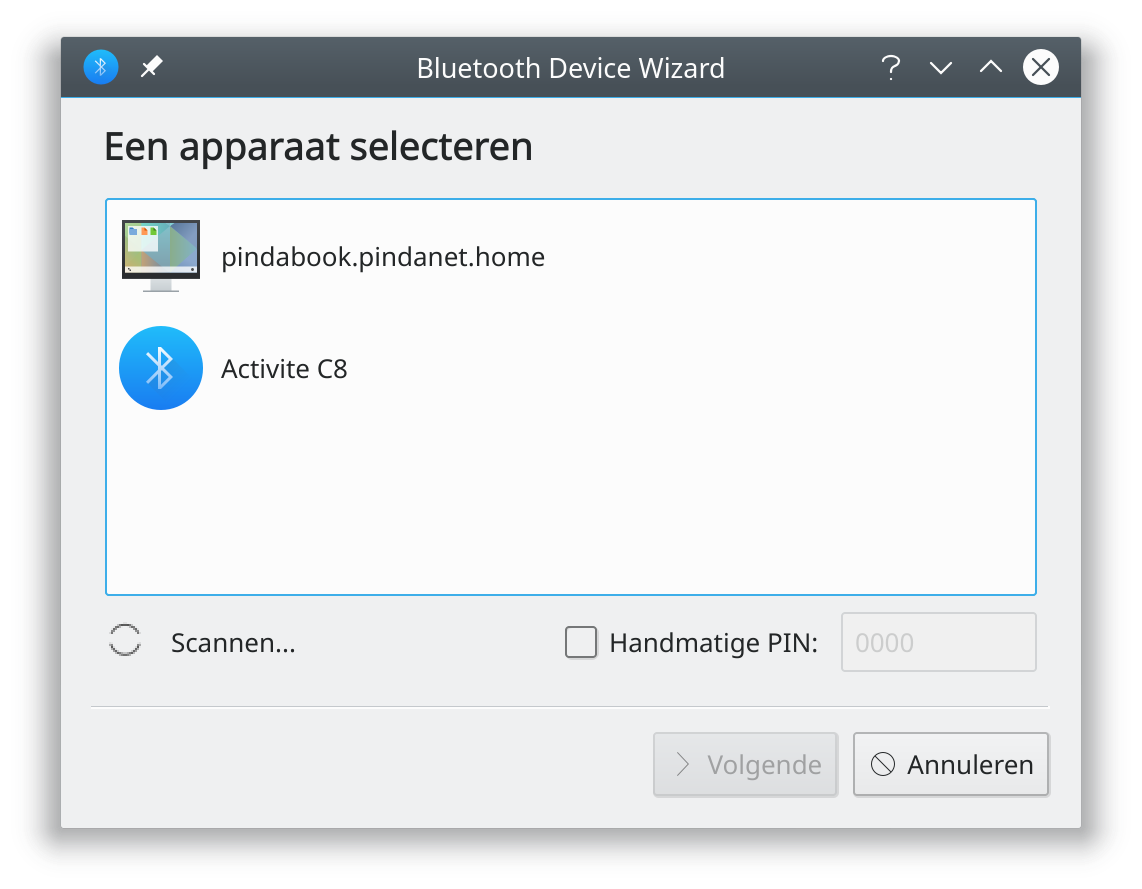 Bluetooth apparaat toevoegen