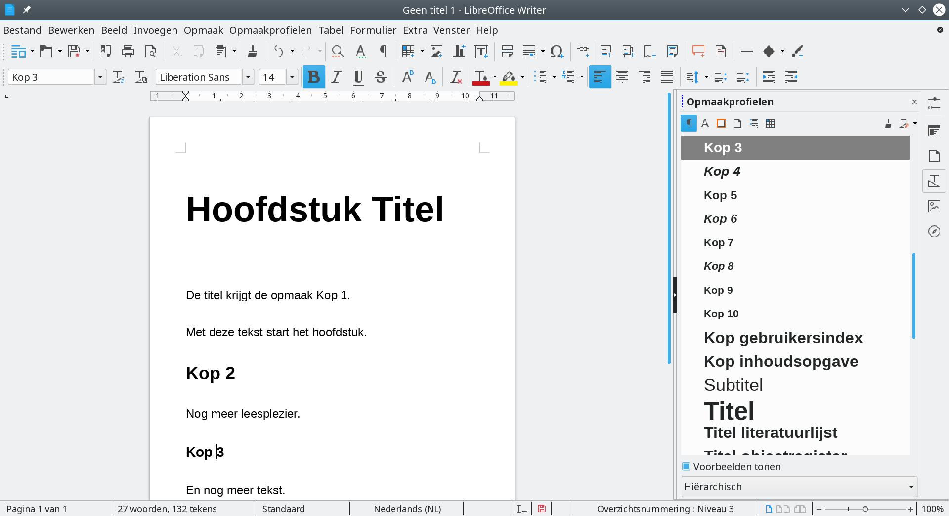 LibreOffice e-boek sjabloon