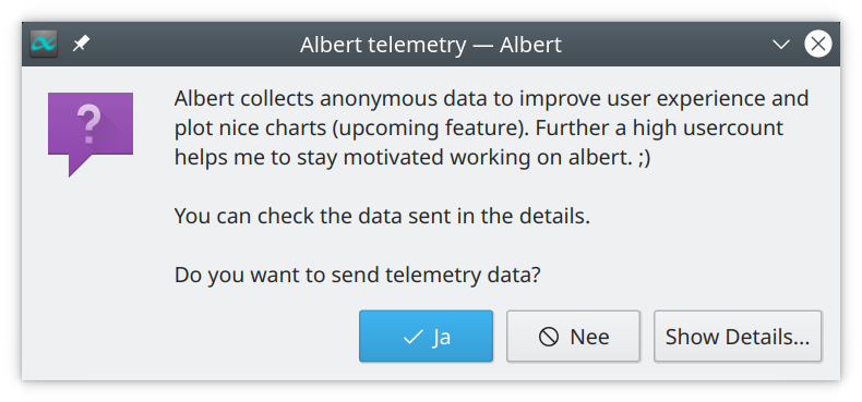 Albert telemetry