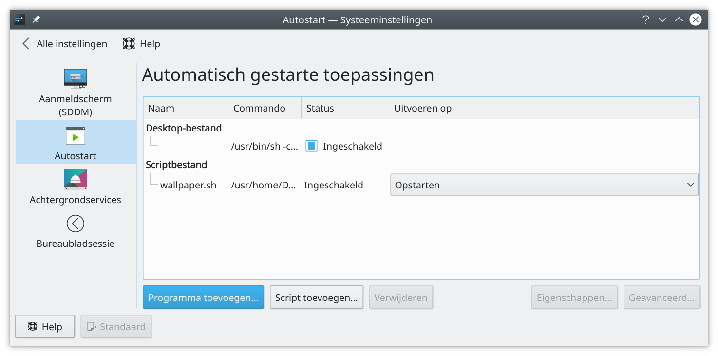 KDE Autostart