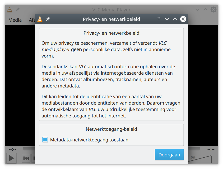 VLC privacy