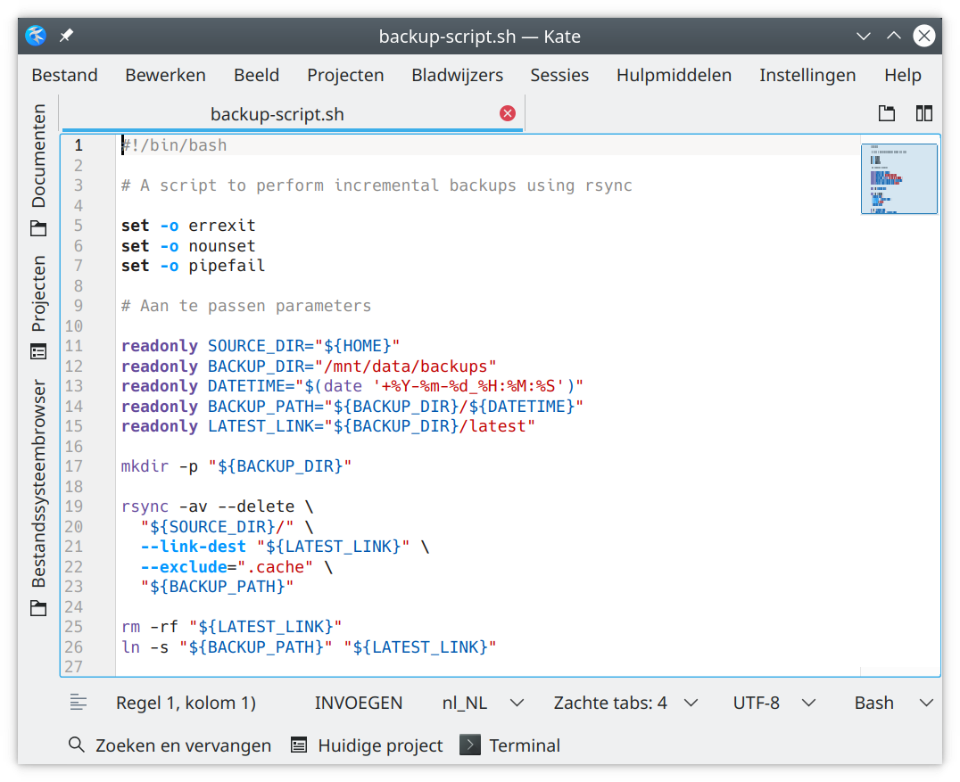 RSync Incrementele back-up script