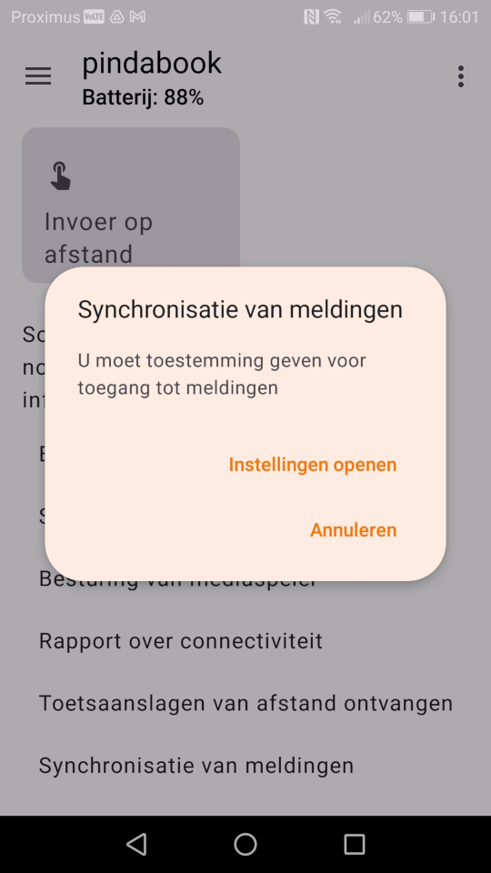 Sync notifications