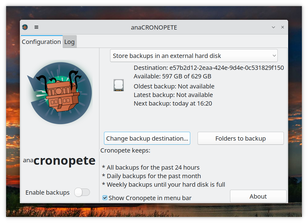 Cronopete Configuration