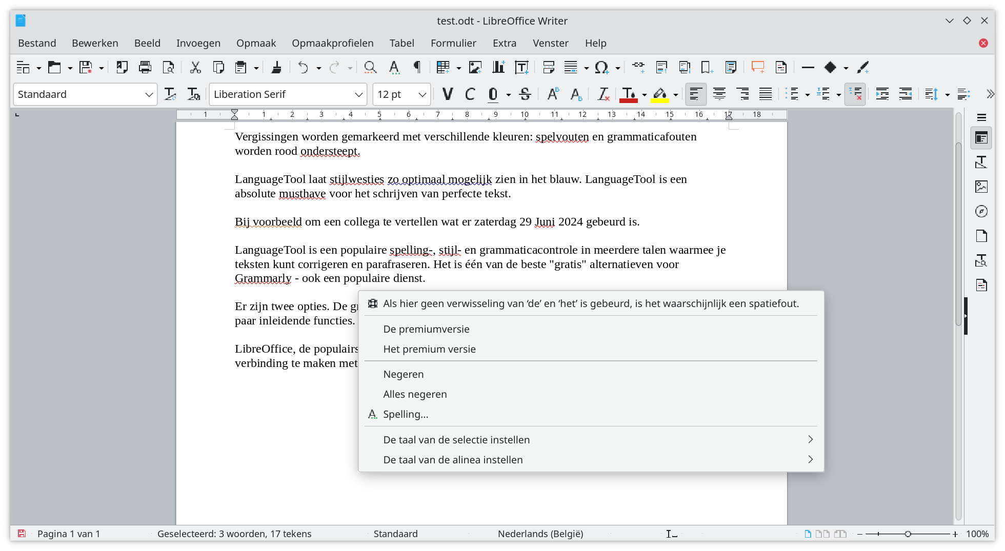 LanguageTool LibreOffice