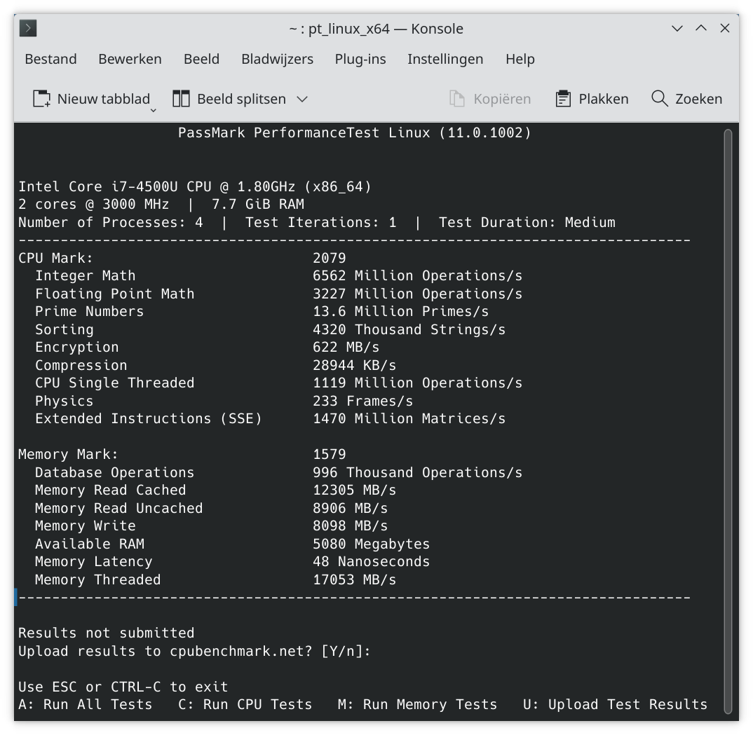 Passmark PerformanceTest