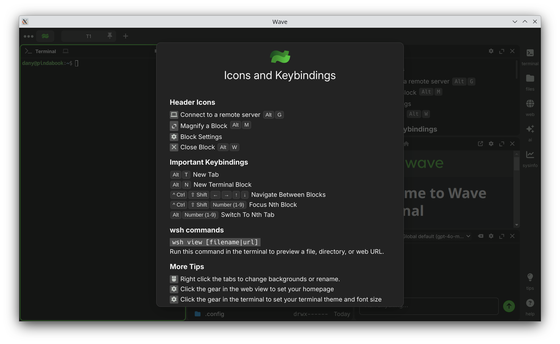 Wave Terminal help